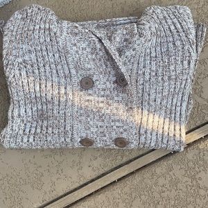Carol Rose hardly worn double breasted cardigan sweater hoodie.  Sexy winter top